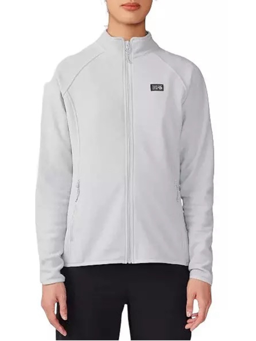 Women's Mountain Hardwear Fleece Jacket - Light Gray - Size S/P